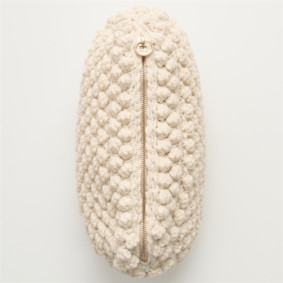 Aiayu Linn Clutch, Pure Ecru